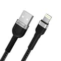Miniatyrbild 4 av 6: Flätad kabel för iPhone USB-A - Lightning 2.4A 2m svart