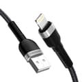 Miniatyrbild 2 av 6: Flätad kabel för iPhone USB-A - Lightning 2.4A 2m svart