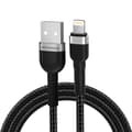 Miniatyrbild 1 av 6: Flätad kabel för iPhone USB-A - Lightning 2.4A 2m svart