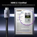 Miniatyrbild 5 av 6: HDMI 2.1 8K-certifierad Ultra High Speed-kabel, 1m grå