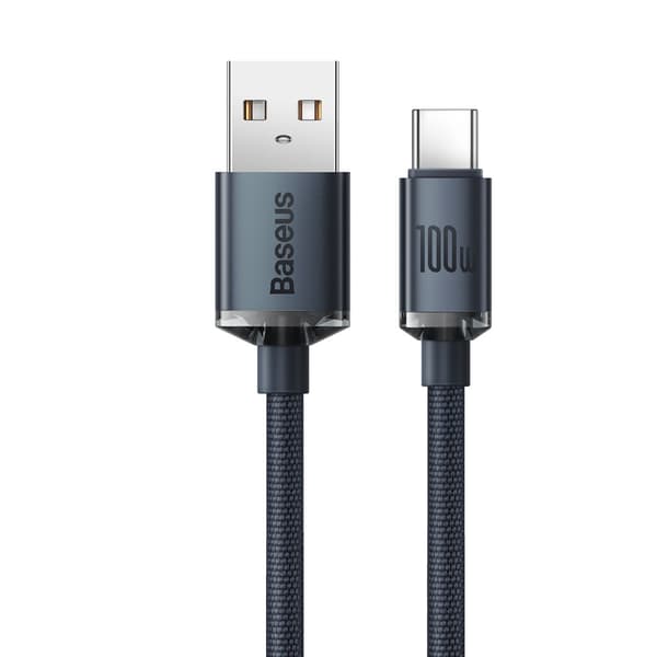 USB - USB-C kabel til hurtig opladning og dataoverførsel 100W 1,2m sort