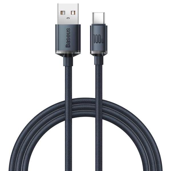 USB - USB-C kabel til hurtig opladning og dataoverførsel 100W 1,2m sort