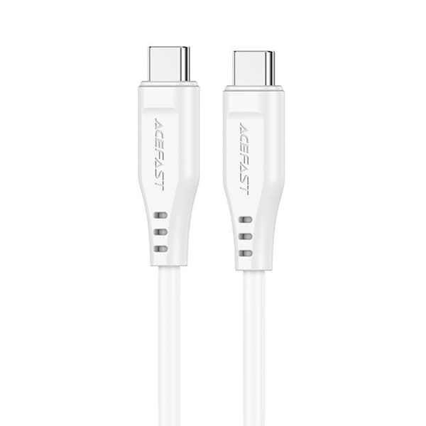 USB-C telefonkabel 60W 20V 3A 1,2m vit