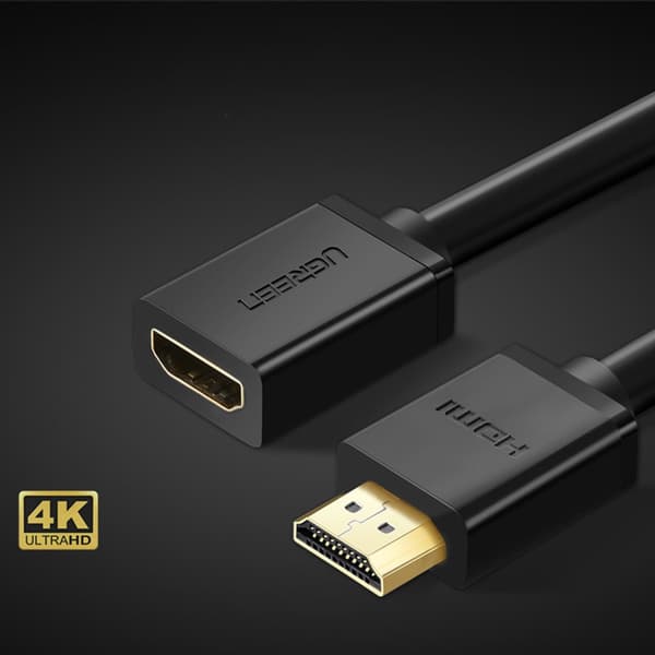 HDMI 2.0 4K forlængerkabel adapter 1m sort