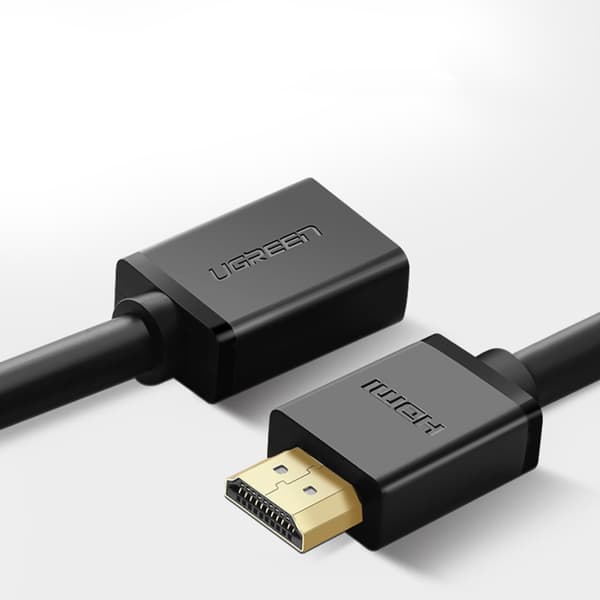 HDMI 2.0 4K forlængerkabel adapter 1m sort