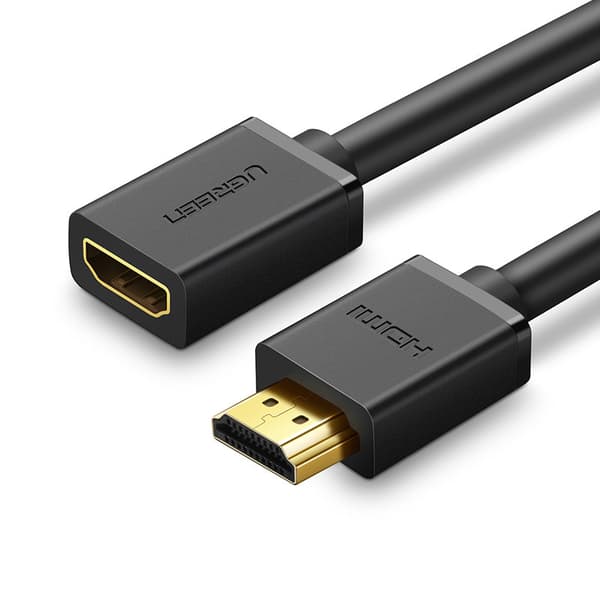HDMI 2.0 4K forlængerkabel adapter 1m sort