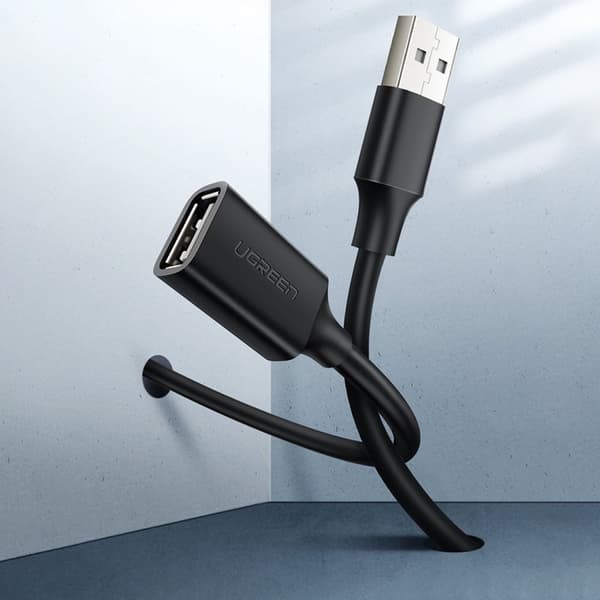 USB 2.0 förlängningskabel 480Mb/s 1,5m svart