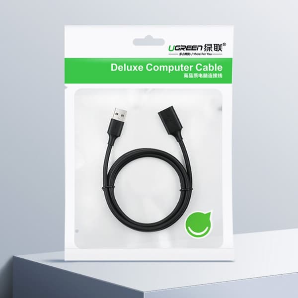 USB 2.0 förlängningskabel 480Mb/s 1,5m svart