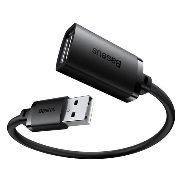 USB 2.0 kabel forlængerkabel 0,5m sort