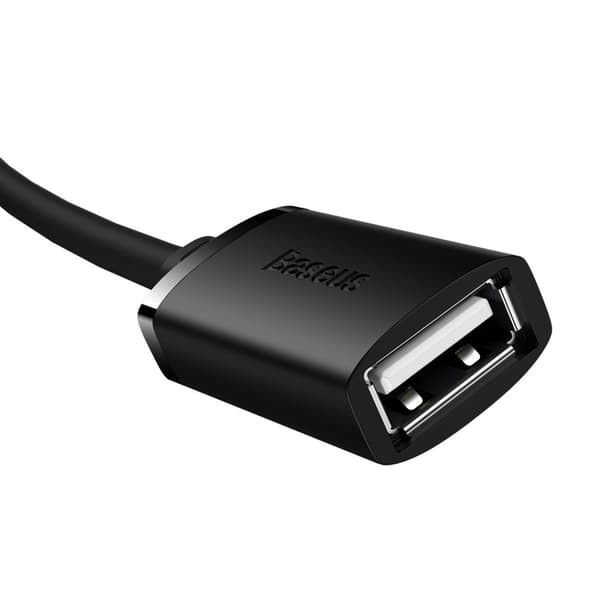 USB 2.0 kabel forlængerkabel 0,5m sort