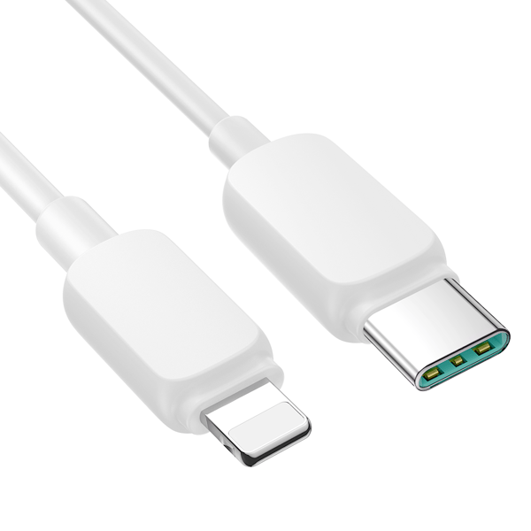 Kabel til iPhone USB-C - Lightning 20W 1,2m hvid