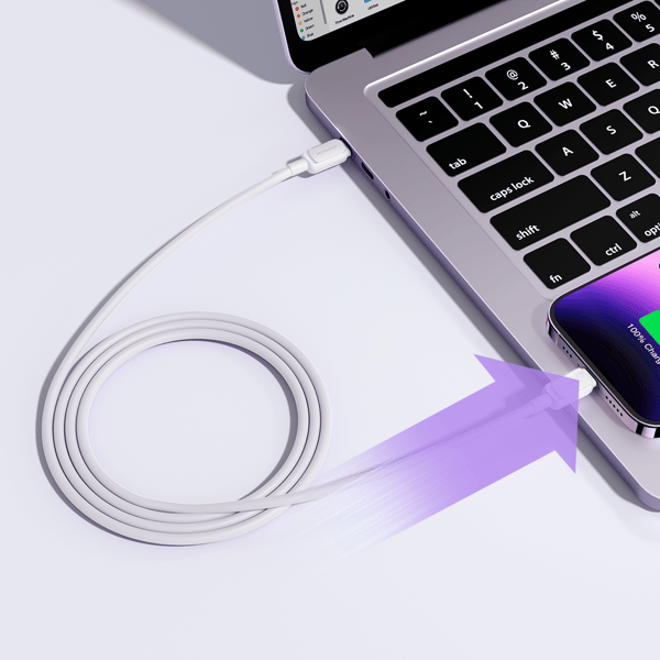 Kabel til iPhone USB-C - Lightning 20W 1,2m hvid