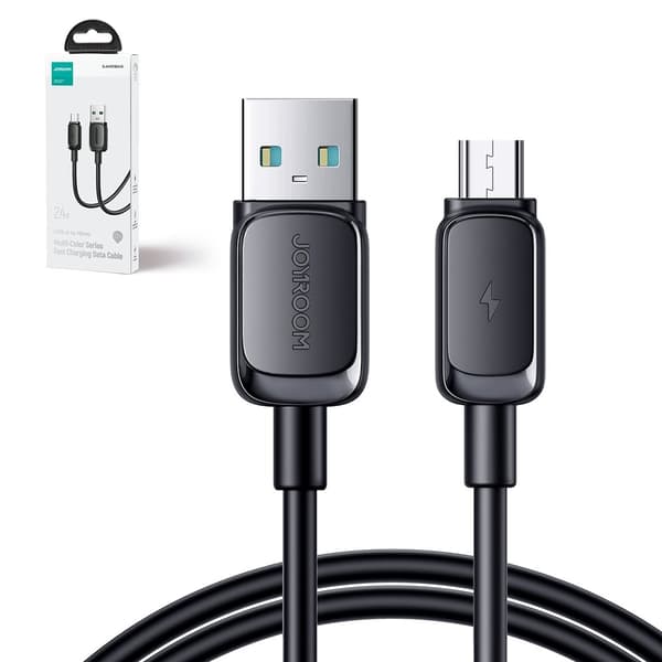 Kabel microUSB - USB 2.4A 480Mbps 2m svart