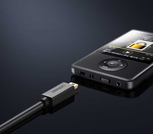 USB - mini USB-kabel 480Mbps 1m svart