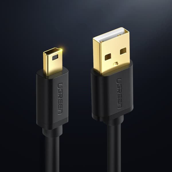 USB - mini USB-kabel 480Mbps 1m svart