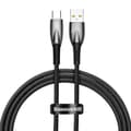 Miniatyrbillede 1 af 6: Holdbart fleksibelt hurtigopladningskabel USB-A - USB-C 100W 1m sort