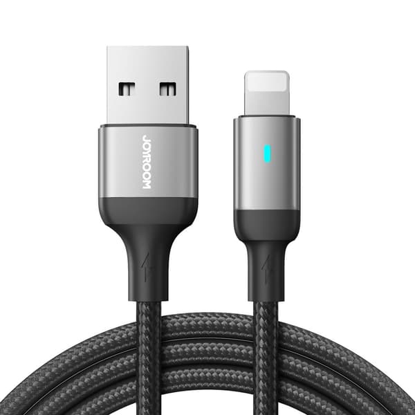 Kabel för iPhone A10 Series USB - Lightning 2.4A 1.2m svart