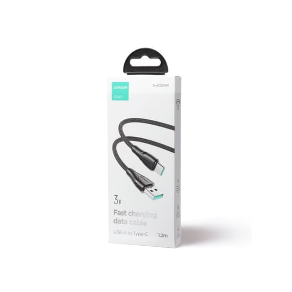 Surpass Series USB - USB-C-kaapeli nopeaan lataukseen 3A 1,2m musta