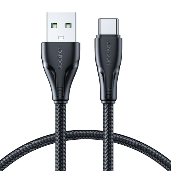 Surpass Series USB - USB-C-kaapeli nopeaan lataukseen 3A 1,2m musta
