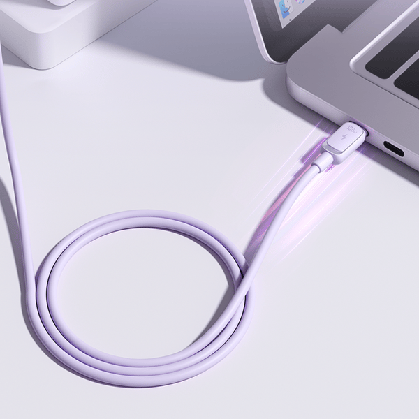 USB-C - USB-C kabel 100W 1,2m lilla