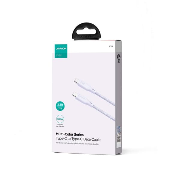 Multi-Color Series USB-C - USB-C kabel 60W hurtig overførsel 1m lilla