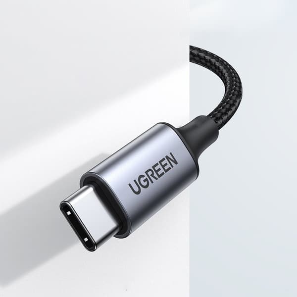 Stereo lydkabel AUX 3,5 mm mini jack - USB-C til telefon tablet 1m sort