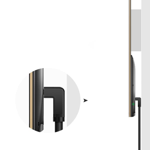 HDMI 4K kabel med vinklet stik, 2m, sort