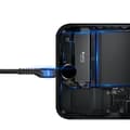 Miniatyrbillede 3 af 6: Spring USB - Lightning Fish Eye kabel til iPhone, 1 m, sort