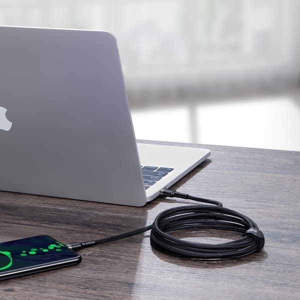 Cafule nailonkaapeli USB-C Virtalähde 2.0 100W 20V 5A 2m harmaa