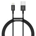 Miniatyrbild 1 av 6: Överlägsen kabel för iPhone USB - Lightning 2.4A 1m svart