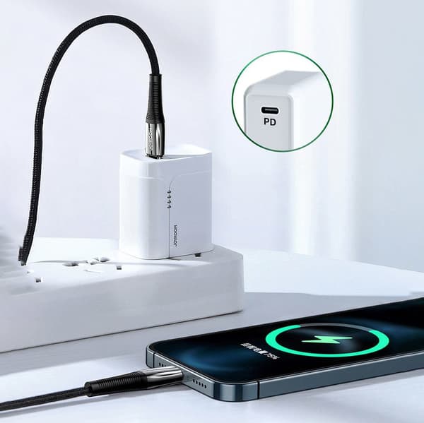 Kabel til iPhone USB-C - Lightning Power Delivery 20W 2,4A 1,2m rød