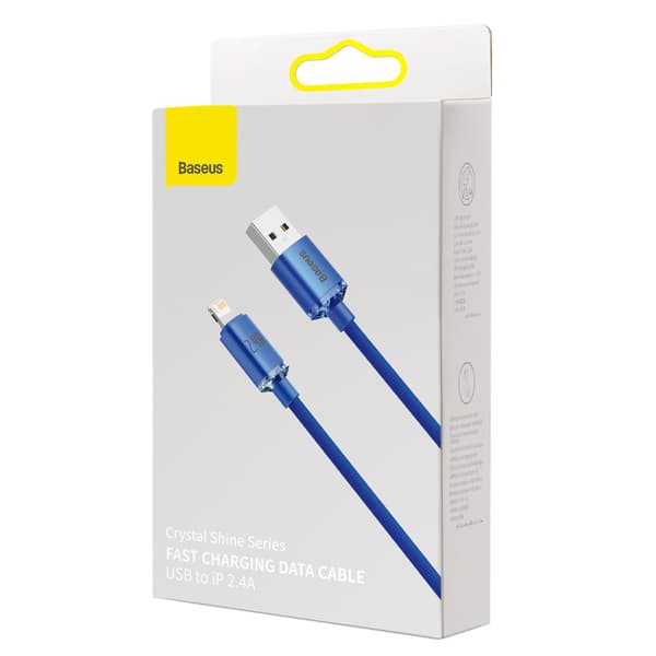 USB - Lightning-kabel til hurtig opladning og dataoverførsel, 1,2 m, blå