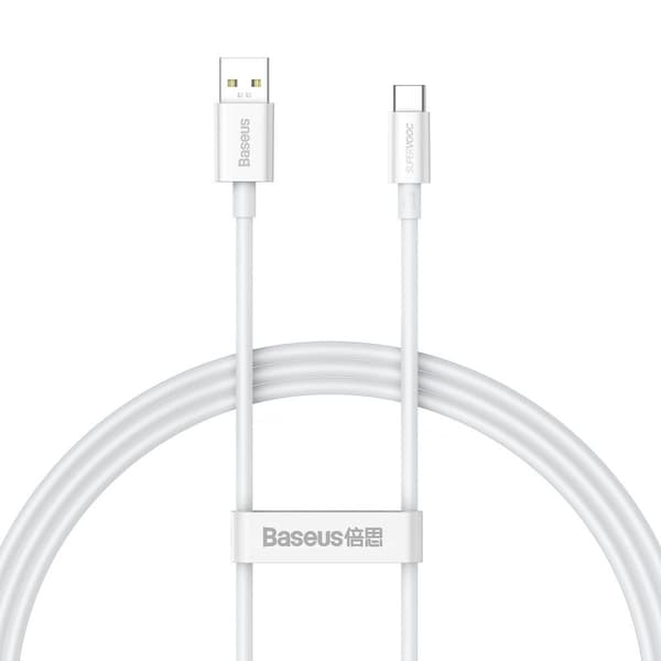 Superior Series SUPERVOOC USB-A till USB-C-kabel 65W 1m vit