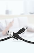 Miniatyrbild 3 av 6: USB - mikro USB-kabel 2A 1m svart