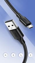 Miniatyrbild 4 av 6: USB - mikro USB-kabel 2A 1m svart