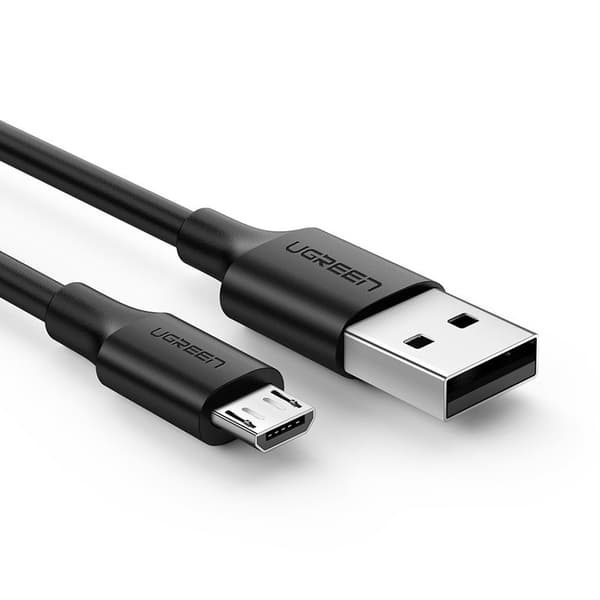 USB - mikro USB-kabel 2A 1m svart