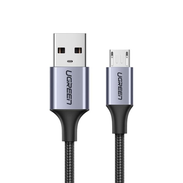 USB-micro USB-kabel, 2m, grå