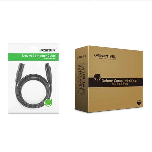 Audiojatkojohto XLR-mikrofonille, 3m, musta