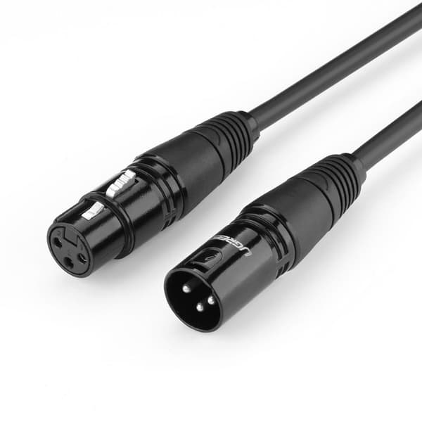 Audiojatkojohto XLR-mikrofonille, 3m, musta