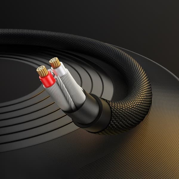 Splitter för 2x kabel AUX kabel 3,5mm minijack 0,2m svart