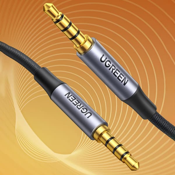 AUX lydkabel ministik 3,5 mm han, 3 m, sort