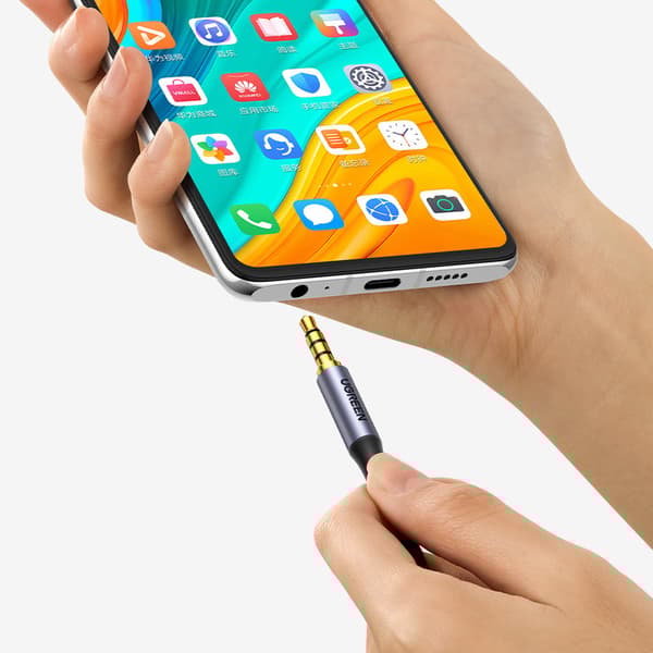 AUX lydkabel ministik 3,5 mm han, 3 m, sort