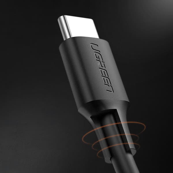 USB Typ C-kabel för laddning och dataöverföring 3A 1m svart