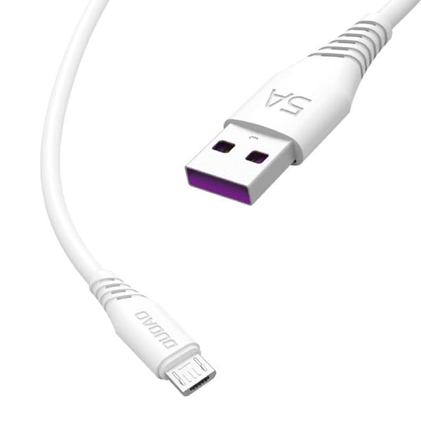 USB - mikro USB-kabel 5A 1m vit