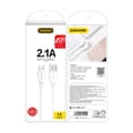 Miniatyrbild 1 av 6: USB-kabel - USB-C 2.1A 1m vit