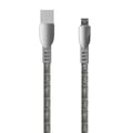 Miniatyrbild 2 av 6: Slitstark flätad USB - mikro USB-kabel 5A 1m grå