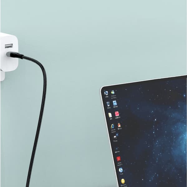 iPhone hurtig opladningskabel USB-C - Lightning PD 20W 1m sort