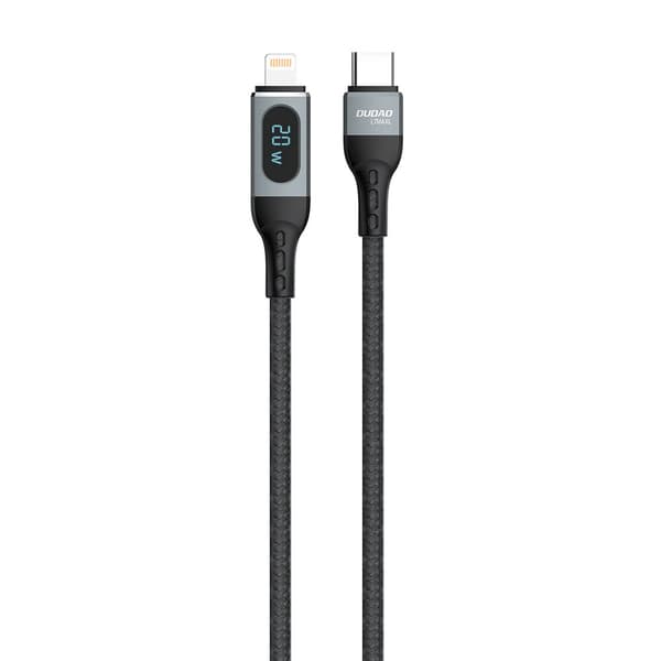 iPhone hurtig opladningskabel USB-C - Lightning PD 20W 1m sort