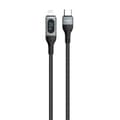 Miniatyrbillede 2 af 6: iPhone hurtig opladningskabel USB-C - Lightning PD 20W 1m sort