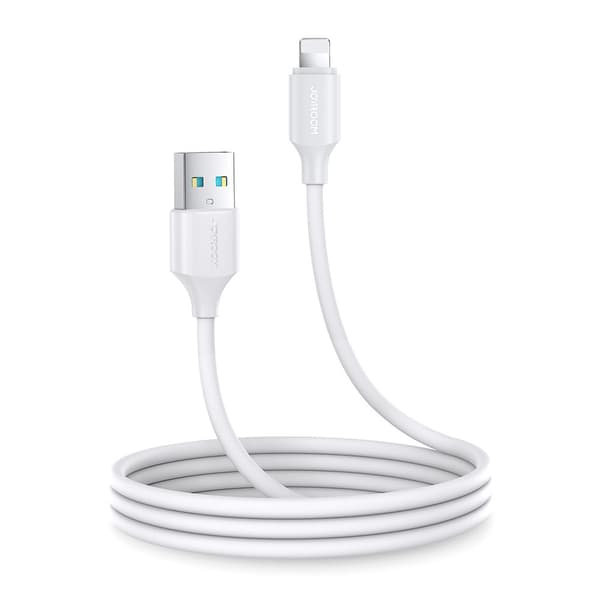 Flexibel, hållbar USB-iPhone-kabel för laddning och dataöverföring, 1m vit